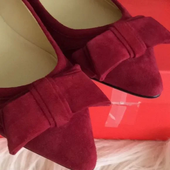 💞IVANKA TRUMP💞Abello dark red suede - Picture 4 of 16